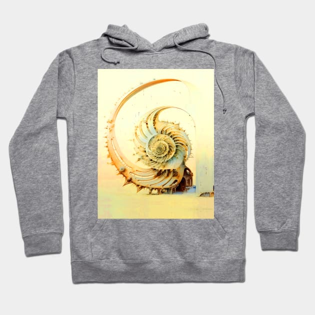 Fibonacci Sequence: Fibonacci Nautilus Shell Hoodie by Puff Sumo